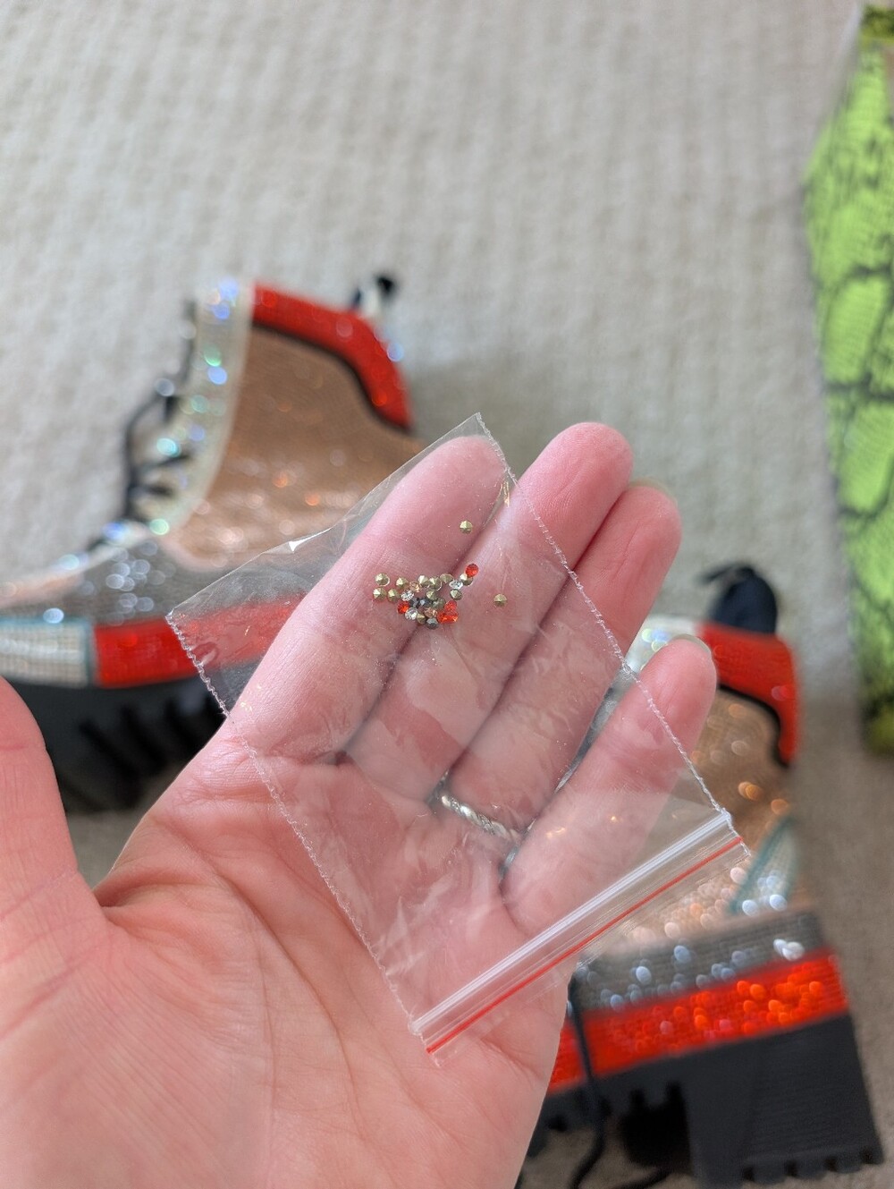 Cape Robbin Rhinestone Combat Boots - Picture 3 of 10
